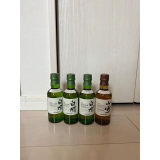 サントリー(サントリー)の山崎 白州 シングルモルトウイスキー　180ml 4本セット(ウイスキー)