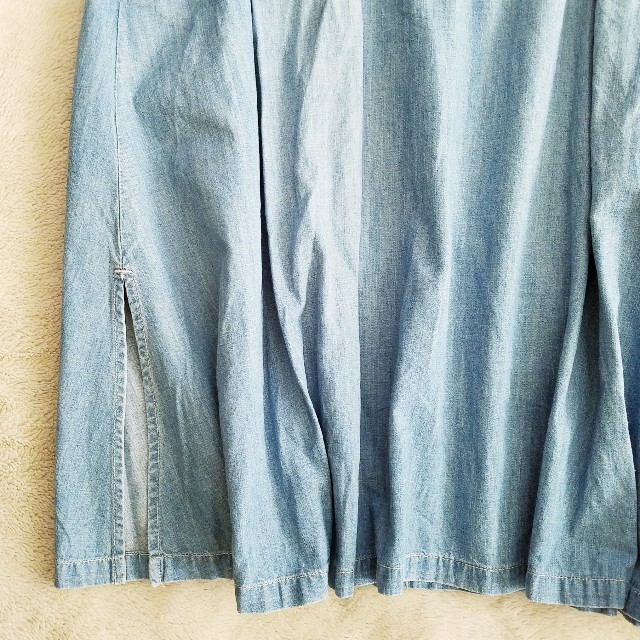 [shuca] A-line light denim one-pieceワンピース