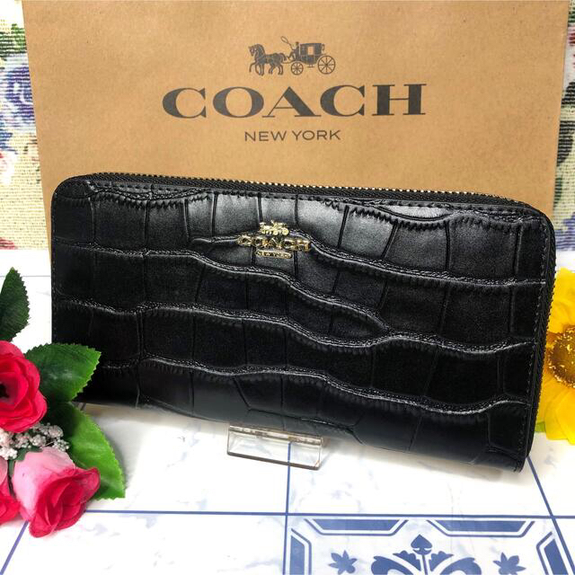 COACH(コーチ)のコーチ  長財布　クロコ型押し　【新品】 レディースのファッション小物(財布)の商品写真