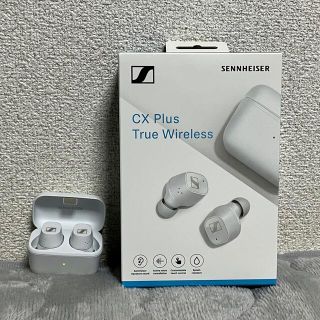 ゼンハイザー(SENNHEISER)のCX Plus True Wireless ホワイト 超美品(ヘッドフォン/イヤフォン)