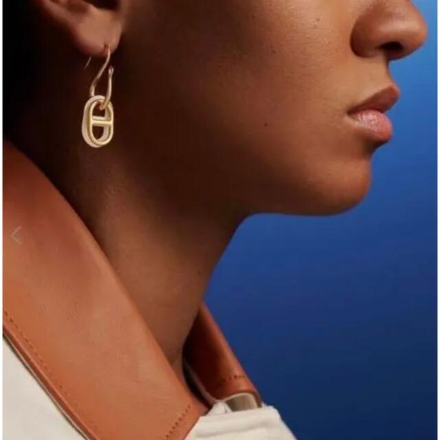 美品 エルメス HERMES オーマイヨン シェーヌダンクル ピアス