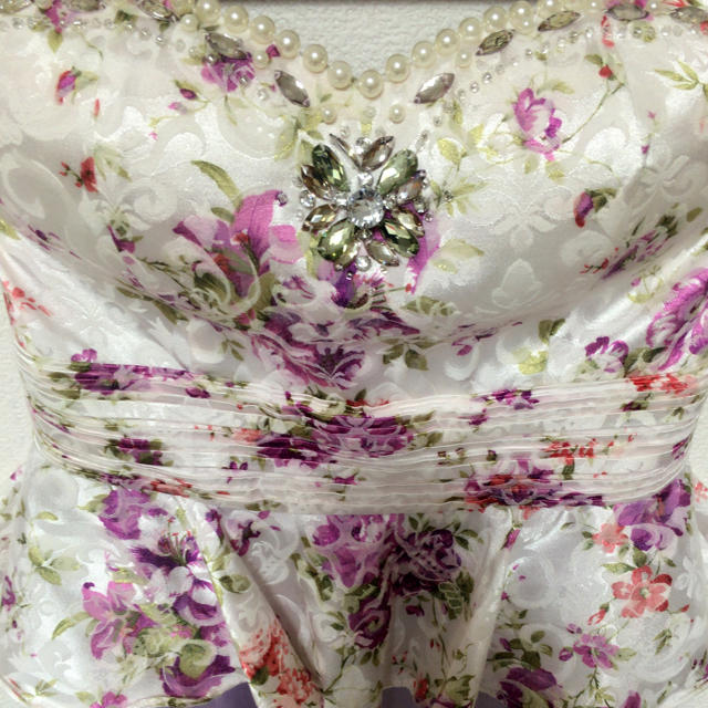 Tiara Mily(ティアラミリー)の花柄ペプラムミニドレス レディースのフォーマル/ドレス(ミニドレス)の商品写真