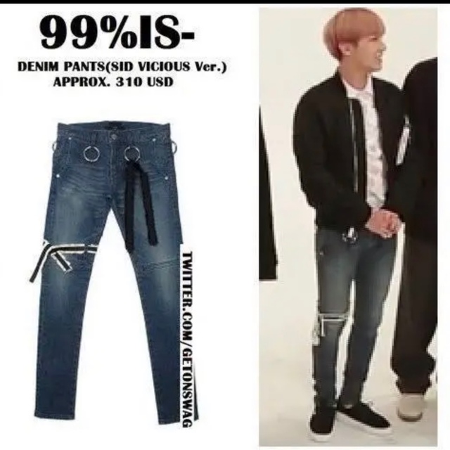 在庫セール】 99%is DENIM PANTS SID VICIOUS デニムパンツ BTS 40sGD