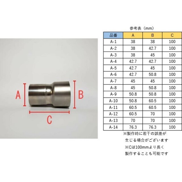 50.8φ → 60.5φ 変換ジョイントパイプ 1本の通販 by Lea Lykke｜ラクマ