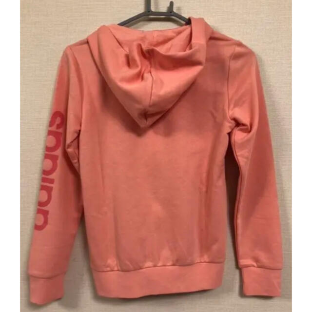 adidas(アディダス)の新品　アディダス　パーカー　フルジップ　サーモン キッズ/ベビー/マタニティのキッズ服女の子用(90cm~)(ジャケット/上着)の商品写真