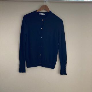 ザラ(ZARA)のMサイズZARAカーディガントップス黒(カーディガン)