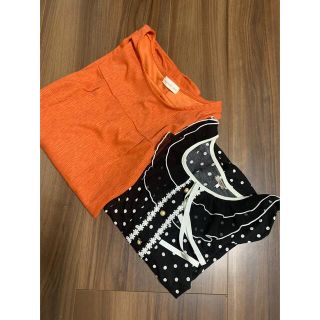 Tシャツ カットソー トップス 大きいサイズ 3L 水玉 ドット柄(Tシャツ(半袖/袖なし))