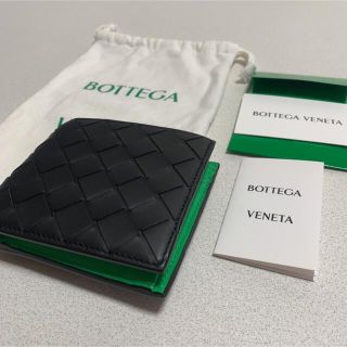 ボッテガヴェネタ(Bottega Veneta)のBOTTEGA VENETA ボッテガヴェネタ 二つ折り財布 黒緑(折り財布)