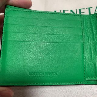 BOTTEGA VENETA ボッテガヴェネタ 二つ折り財布 黒緑