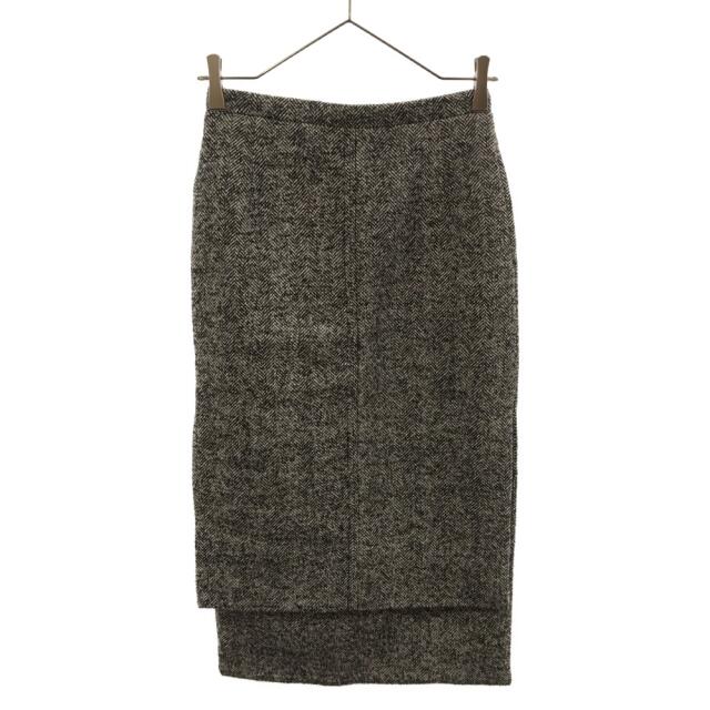 N21 numero ventuno ヌメロ ヴェントゥーノ 19AW WOOL TWEED PENCIL SKIRT P19IN2M C0343045 ウールツイード段違いヘムペンシルスカート