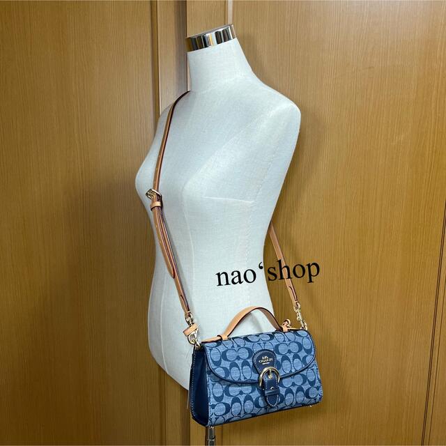 【新品】COACH コーチ クリオ トップ ハンドル シグネチャー デニム