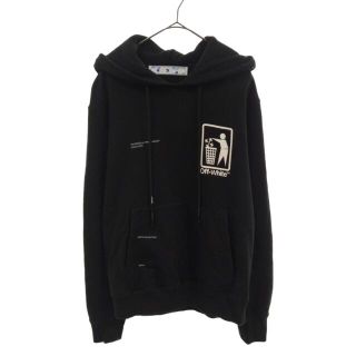 オフホワイト(OFF-WHITE)のOFF-WHITE オフホワイト 21AW Take Care Hoodie グラフィックパーカー ブラック BLK フーディー OMBB034S21FLE0101001(パーカー)