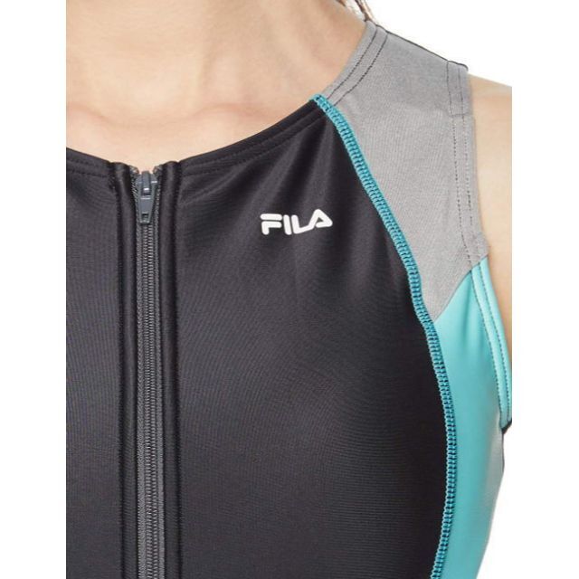 FILA(フィラ)の新品◆FILAフィラ・ラン型フィットネス水着・19号LL・切替ミント・めくれ防止 レディースの水着/浴衣(水着)の商品写真