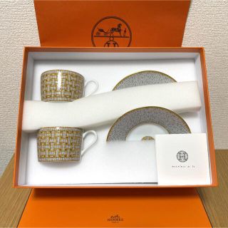 エルメス(Hermes)の【新品　ギフト包装】エルメス モザイク ティーカップ&ソーサー(食器)