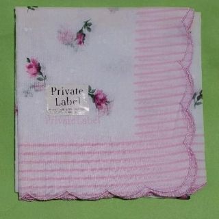 プライベートレーベル(PRIVATE LABEL)のプライベートレーベル Private Label ハンカチ 花柄 新品シール付き(ハンカチ)