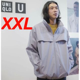 ユニクロ(UNIQLO)の【新品未使用】ユニクロU オーバーサイズフーデッドブルゾン　パープル　XXL(ブルゾン)