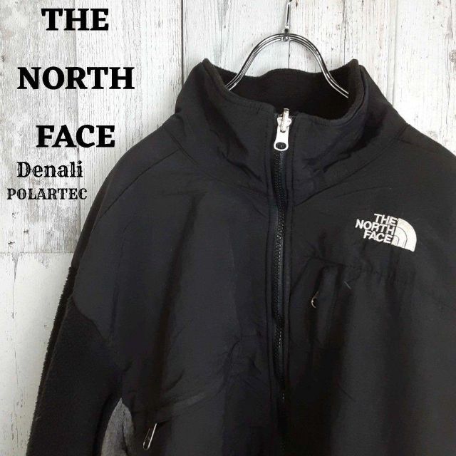 THE NORTH FACE - US規格ノースフェイスデナリジャケット刺繍ロゴポーラテック黒ブラック灰色グレー