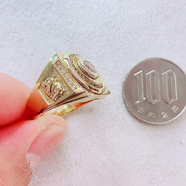 ★0.533ct★✨一粒ダイヤモンド0.50ctダイヤK10印台ナットリング指輪 6