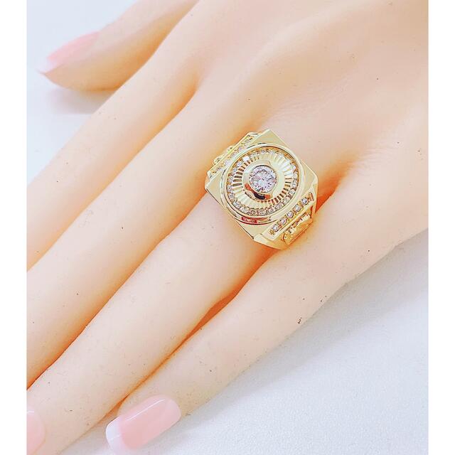 ★0.533ct★✨一粒ダイヤモンド0.50ctダイヤK10印台ナットリング指輪 9