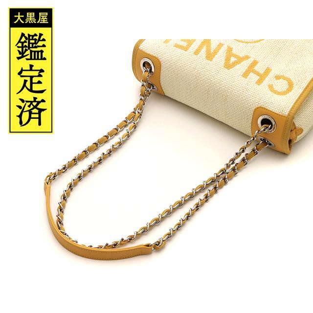 正規品定番 CHANEL - シャネル ドーヴィルチェーンショルダー イエロー キャンバス×レザーの通販 by ブランドショップ's shop|シャネルならラクマ 限定セール