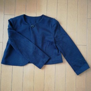 ユニクロ(UNIQLO)のUNIQLO キッズ ノーカラージャケット 130(ジャケット/上着)