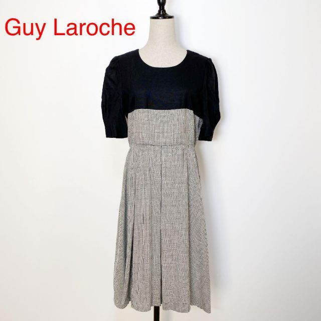 Guy Laroche - Guy Laroche ギラロッシュ 千鳥柄切替ワンピース 990の通販 by palace's shop｜ギラ