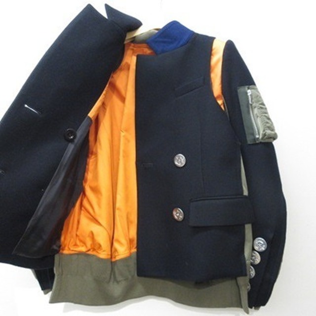 サカイ Nylon Twill Blouson 21AW 切替 ジャケット47cm袖丈