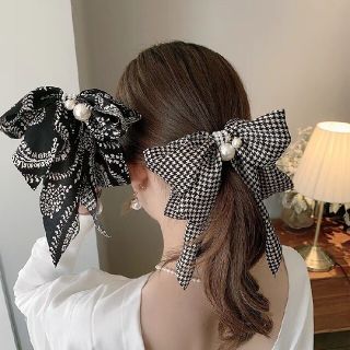 ♥再入荷♥ バレッタ ヘアピン ヘアアクセサリー 千鳥格子 ペイズリー 小物(バレッタ/ヘアクリップ)