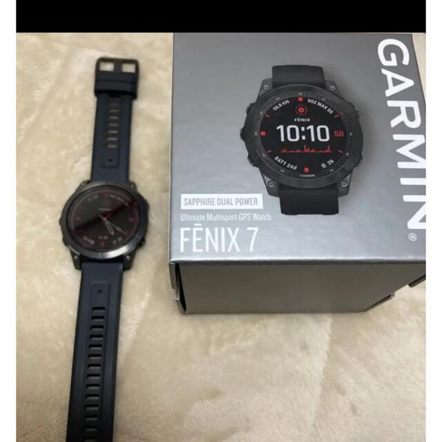 メンズ週末価格Garmin fenix7 Sapphire Dual Power