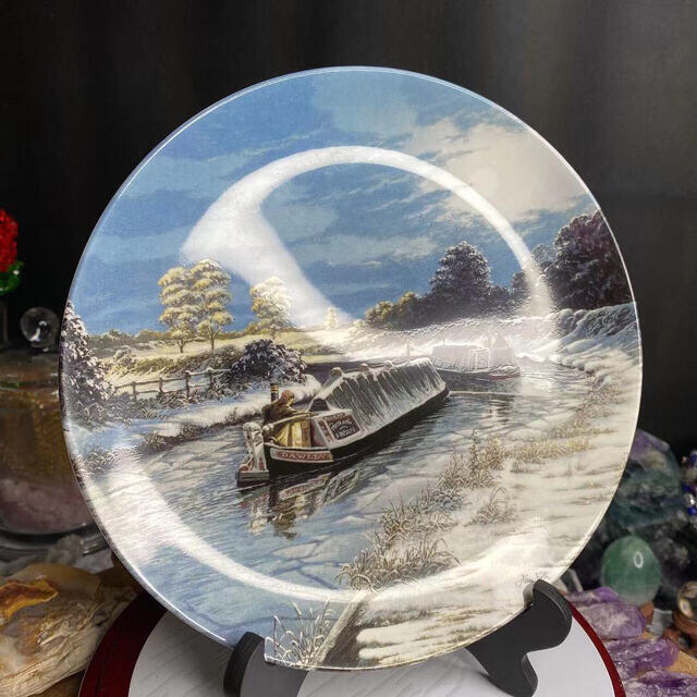 1990英国製 WEDGWOOD 磁器 董 古 飾皿 飾り皿 iveyartistry.com