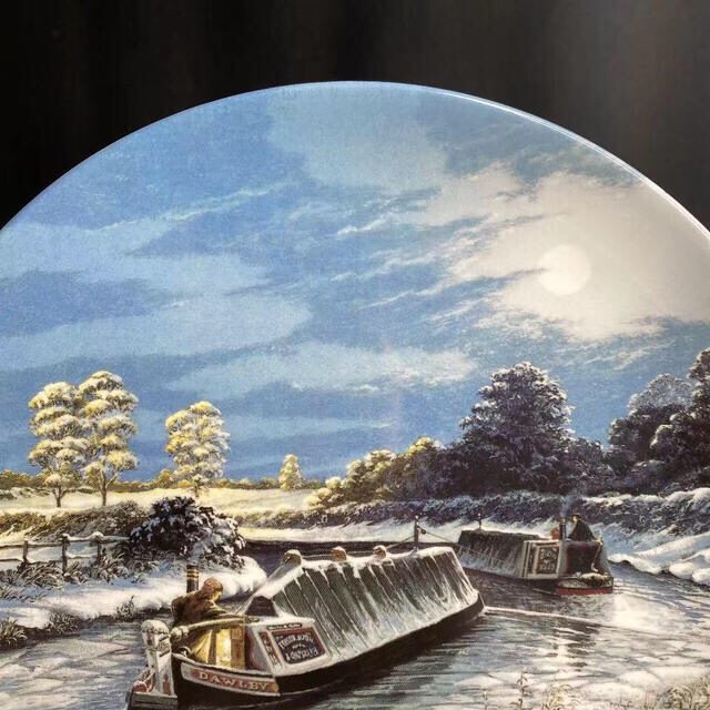 1990英国製 WEDGWOOD 磁器 董 古 飾皿 飾り皿 iveyartistry.com