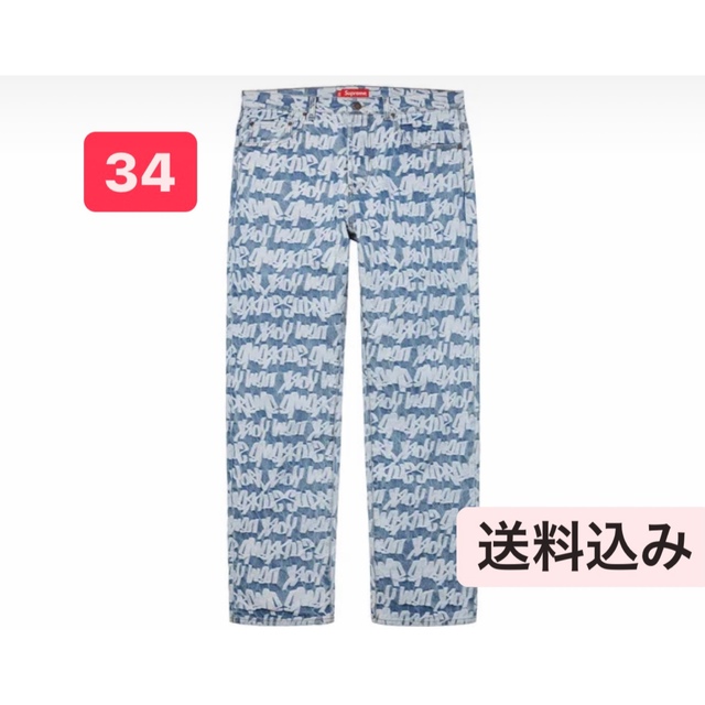 Supreme(シュプリーム)のSupreme Fat Tip Jacquard Regular Jean 34 メンズのパンツ(デニム/ジーンズ)の商品写真