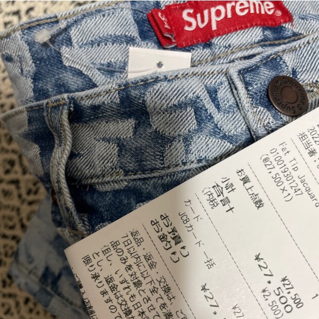 Supreme(シュプリーム)のSupreme Fat Tip Jacquard Regular Jean 34 メンズのパンツ(デニム/ジーンズ)の商品写真
