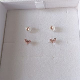 ジュエリーツツミ(JEWELRY TSUTSUMI)のツツミ★ピンクハートパヴェピアス(ピアス)