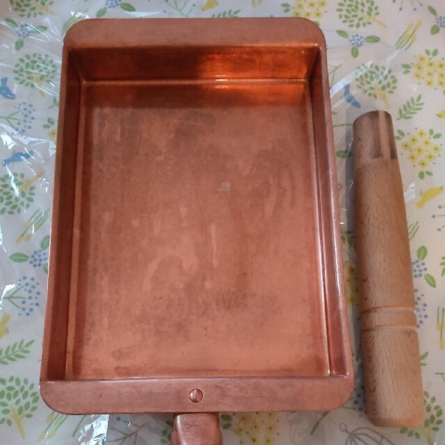 日本製 錫引き無し純銅製玉子焼器 15cm