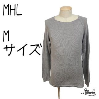 マーガレットハウエル(MARGARET HOWELL)のMHL マーガレットハウエル M 薄手ニット カットソー 長袖 グレー 麻(ニット/セーター)