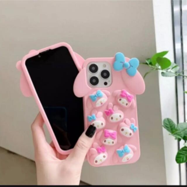 マイメロディ　iphoneケース  シリコン　携帯カバー スマホ/家電/カメラのスマホアクセサリー(iPhoneケース)の商品写真