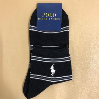 ポロラルフローレン(POLO RALPH LAUREN)の新作新品　限定品　女性　ポロラルフローレン　アンクル丈黒ソックス　送料無料(ソックス)