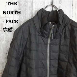 ザノースフェイス(THE NORTH FACE)の美品US規格ノースフェイス中綿ジャケットアウター刺繍ロゴ古着ブラック黒(ブルゾン)