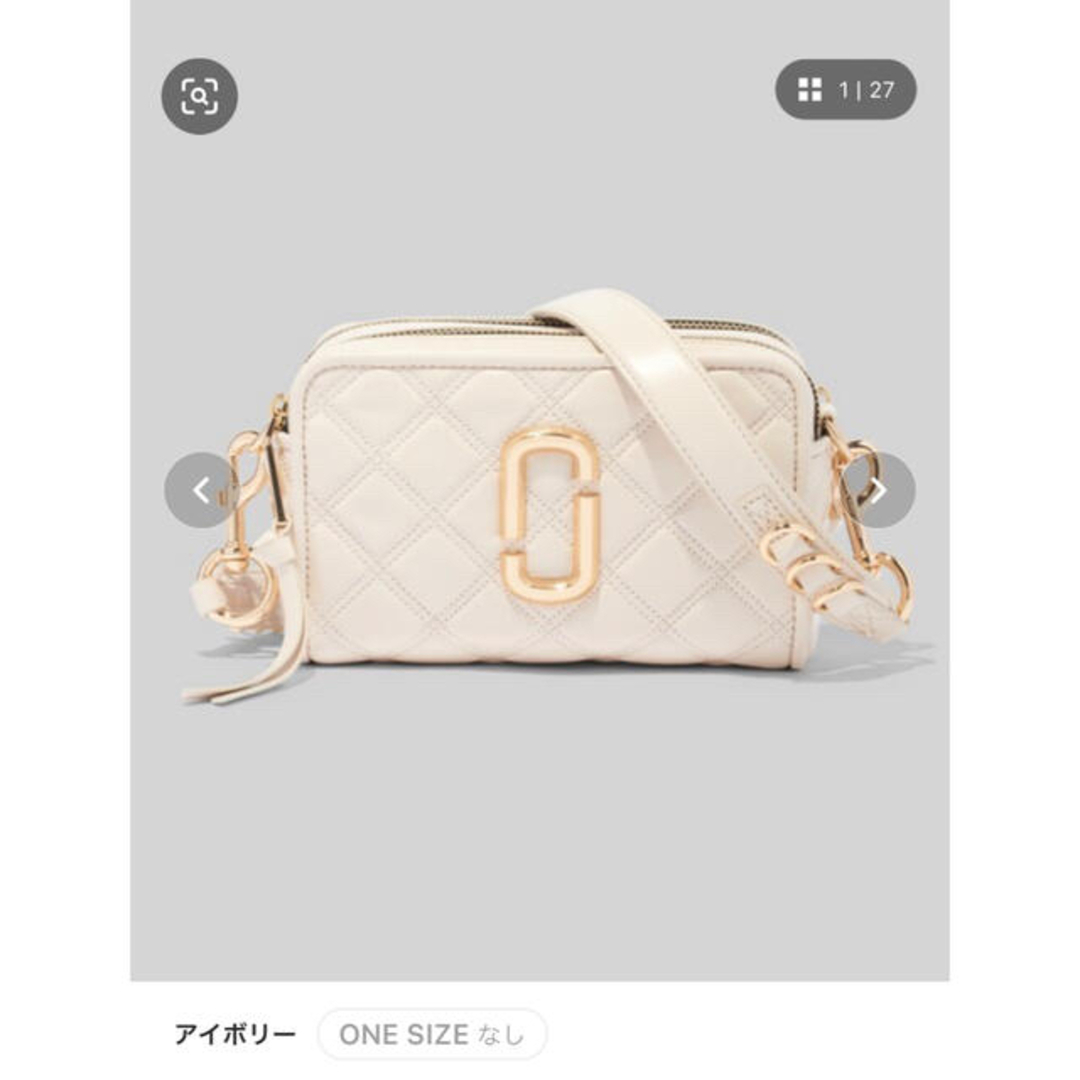 MARC JACOBS(マークジェイコブス)の【新品】MARC JACOBS キルティングショルダーバッグ アイボリー レディースのバッグ(ショルダーバッグ)の商品写真