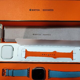エルメス(Hermes)のApple Watch HERMES Series7 45mm ブルー・ラン(腕時計(デジタル))