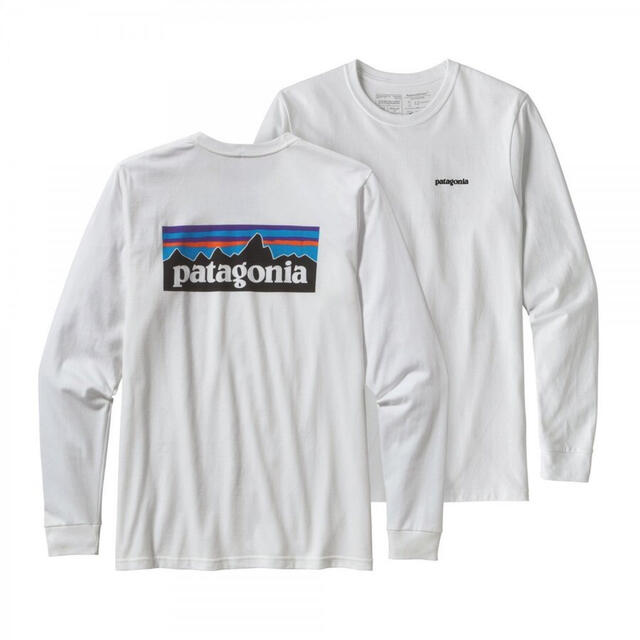 patagonia ロンT LONG-SLEEVED P-6 ホワイト S