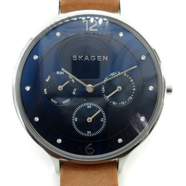 SKAGEN(スカーゲン)のスカーゲン 腕時計 時計 クォーツ 2針 デイト 紺 茶 SKW2310 レディースのファッション小物(腕時計)の商品写真