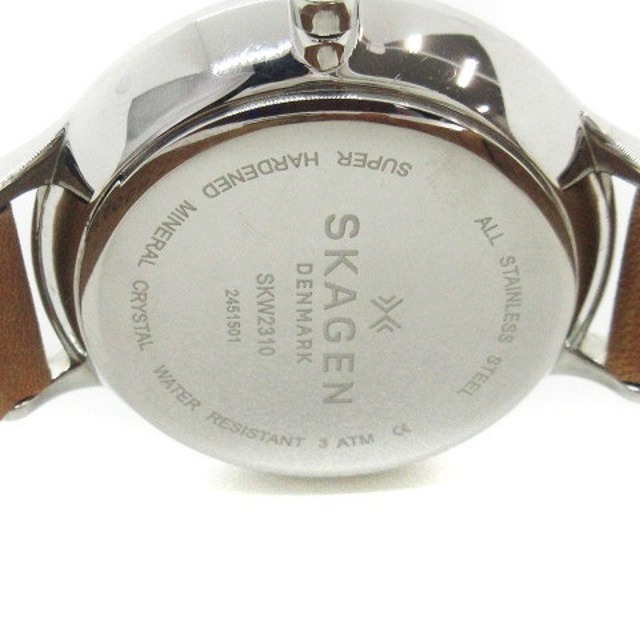 SKAGEN(スカーゲン)のスカーゲン 腕時計 時計 クォーツ 2針 デイト 紺 茶 SKW2310 レディースのファッション小物(腕時計)の商品写真