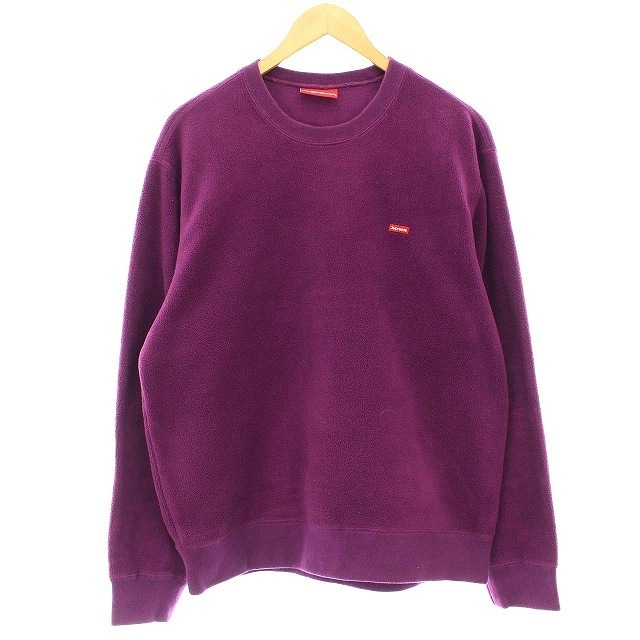 Supreme - シュプリーム SUPREME フリース ボックスロゴ トレーナー パープル M
