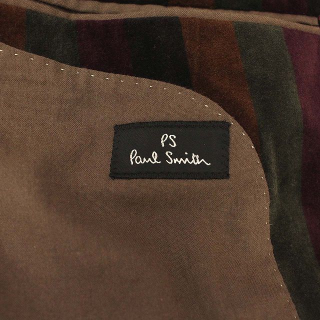 Paul Smith(ポールスミス)のポールスミス PS テーラード ジャケット ベロア ストライプ L 茶 メンズのジャケット/アウター(テーラードジャケット)の商品写真