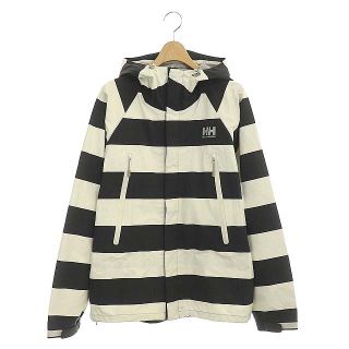 HELLY HANSEN マウンテンパーカー ボーダー 白灰