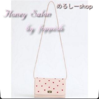 ハニーサロンバイフォピッシュ(honey salon by foppish)のHoney Salon by foppishハート刺繍マルチバッグ【ピンク】(ショルダーバッグ)