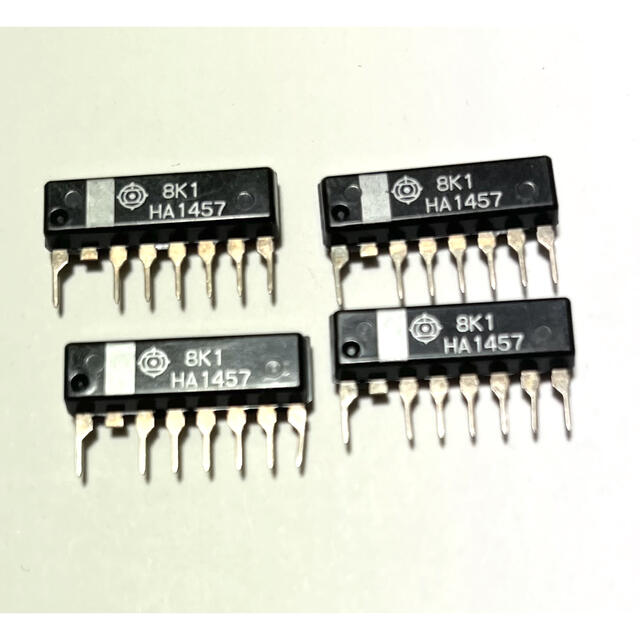 HITACHI製 HA1457 高耐圧低雑音Audio Pre-amp 4個 スマホ/家電/カメラのオーディオ機器(アンプ)の商品写真