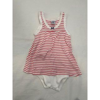 プチバトー(PETIT BATEAU)のプチバトー　ワンピースロンパース70cm(ロンパース)